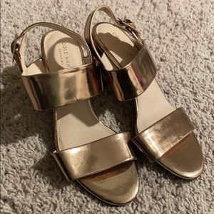 Cole Haan Avani Gold City Sandal Never Worn 6.5